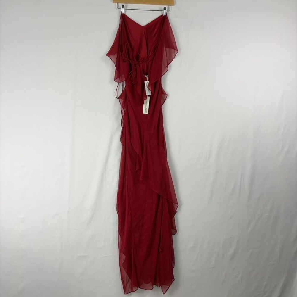 THE SEI Bias Gown in Velvet Cherry